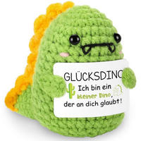 KUSCHELTIER Dino gehäkelt Grün - Grün, Textil (1/1cm)