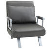 3-IN-1 Schlafsofa Schlafsessel Armlehne Klappbett Gästebett Chaiselongue Grau - Grau, Kunststoff (69/80/65cm) - HOMCOM