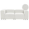 2-SITZER-SOFA Cord cremeweiß Falsterbo - Weiß, Textil (204/70/105cm) - Beliani