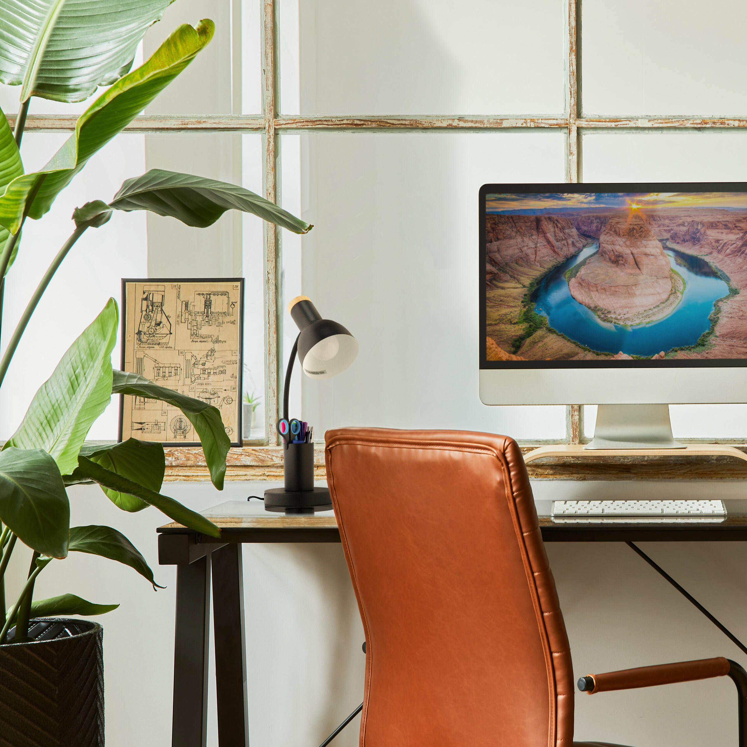 SCHREIBTISCHLAMPE - Schwarz, Metall (17/14.5/46.5cm) - Relaxdays