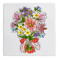 FLIESE Blumenstrauß in Bunt - 13cm - Multicolor, Keramik (13/0.5/13cm) - Blond Amsterdam