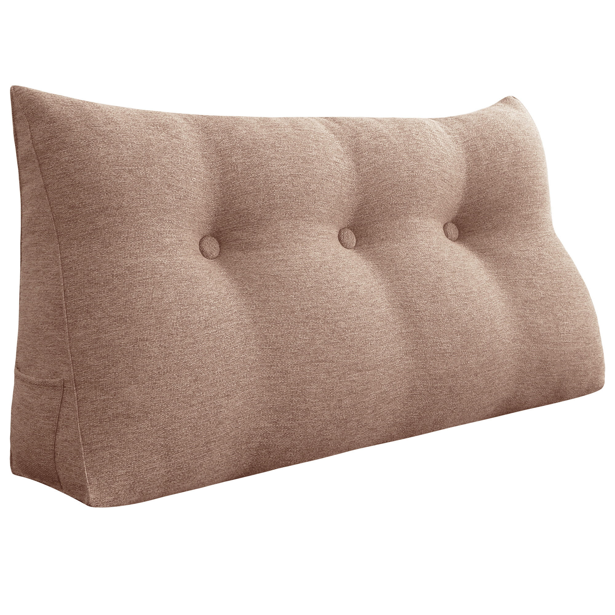 RÜCKENKISSEN für Bett Leinenlook Mauve 100 cm - Pink, Textil (50/100cm) - Vercart