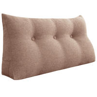 RÜCKENKISSEN für Bett Leinenlook Mauve 100 cm - Pink, Textil (50/100cm) - Vercart