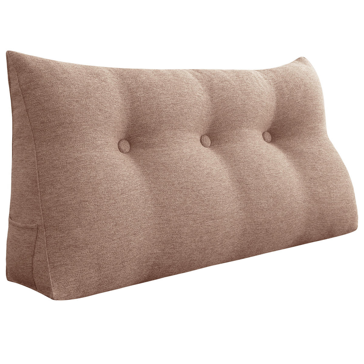 RÜCKENKISSEN für Bett Leinenlook Mauve 100 cm - Pink, Textil (50/100cm) - Vercart