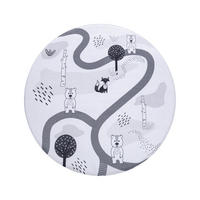 KINDERTEPPICH waschmaschinenwaschbar Reise Kinderzimmer schmutzabweisend Weiß Rund 120D - Weiß, Textil (120/120cm) - KADIMA DESIGN