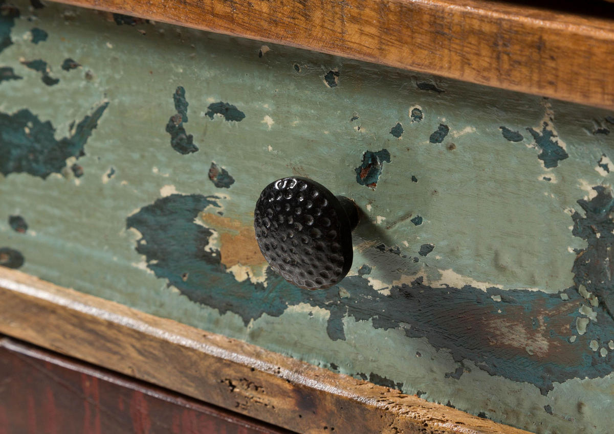 SIDEBOARD Altholz 190x45x95 mehrfarbig lackiert NATURE OF SPIRIT #131 - Multicolor, Holz (190/95/45cm) - Massivmoebel24
