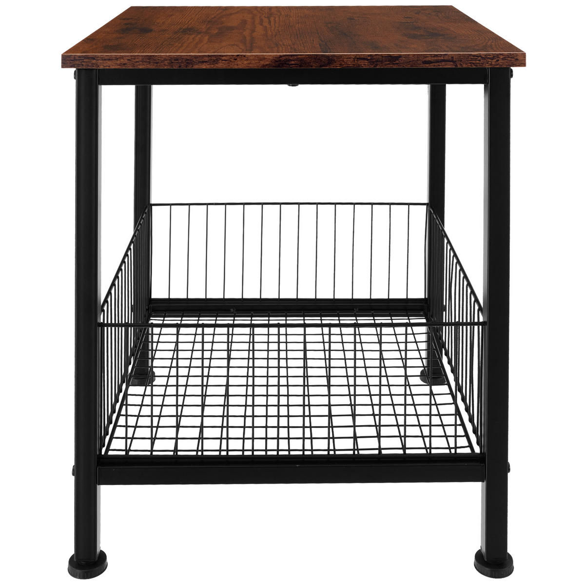 BEISTELLTISCH Grimsby,40 x 40 x 55,5 cm,Industrial Holz dunkel, rustikal - Rostfarben, Holzwerkstoff (40/40/55.5cm) - tectake