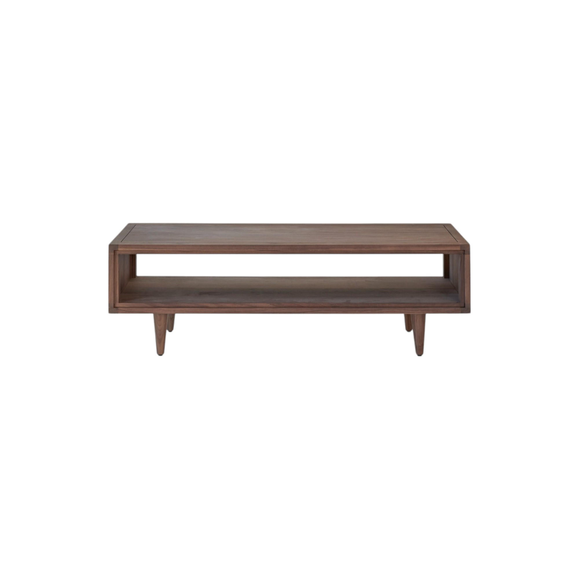 Tikamoon Couchtisch Dunkelbraun 120x38x50 cm