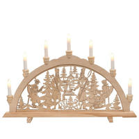 SCHWIBBOGEN Bergleute filigran 7-flammig - Multicolor, Holz (0.1/1/0.1cm) - Dekoteam24