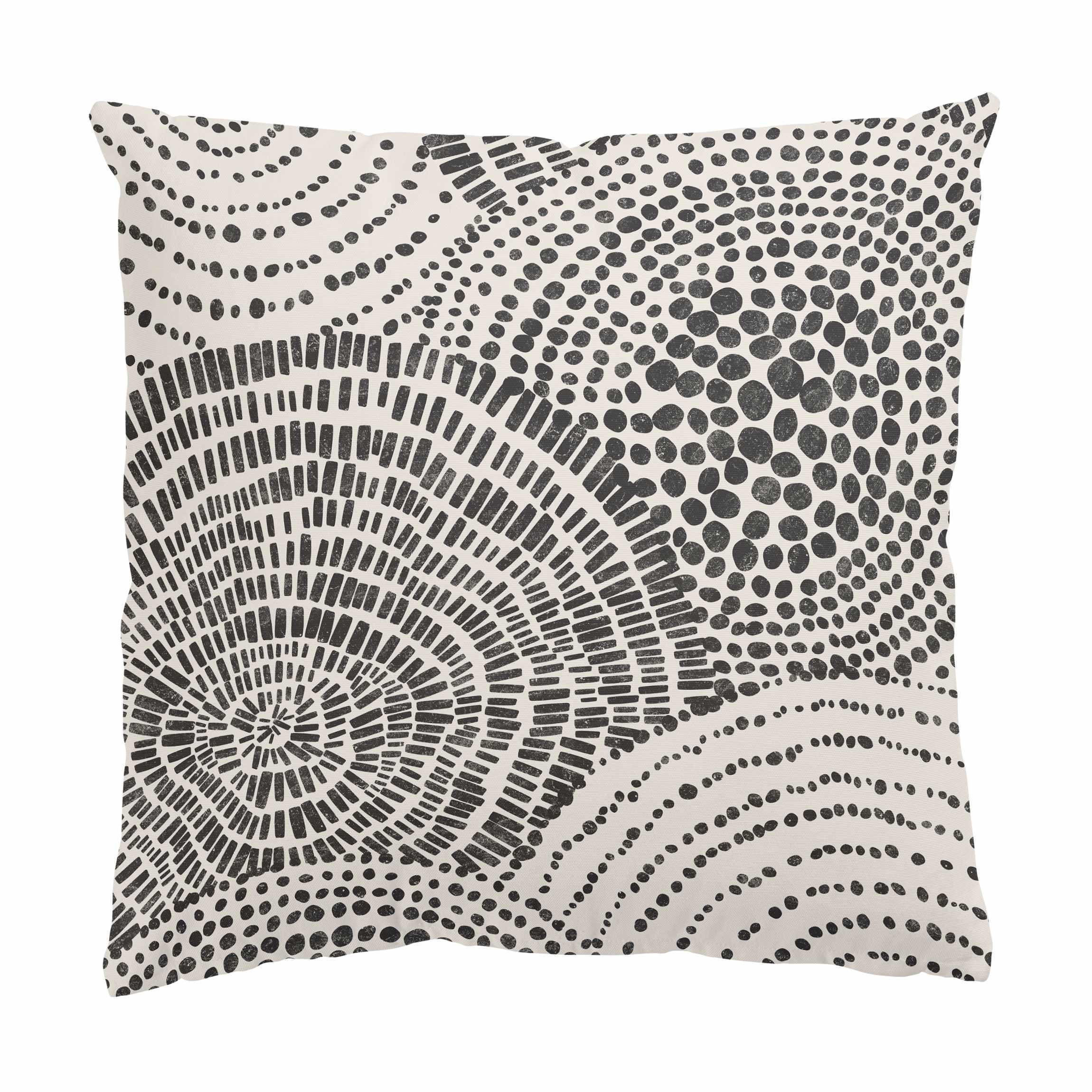 KISSENBEZUG Schwarze Kreise VI 40/40 cm - Eichefarben, Textil (40/40cm) - Bilderwelten