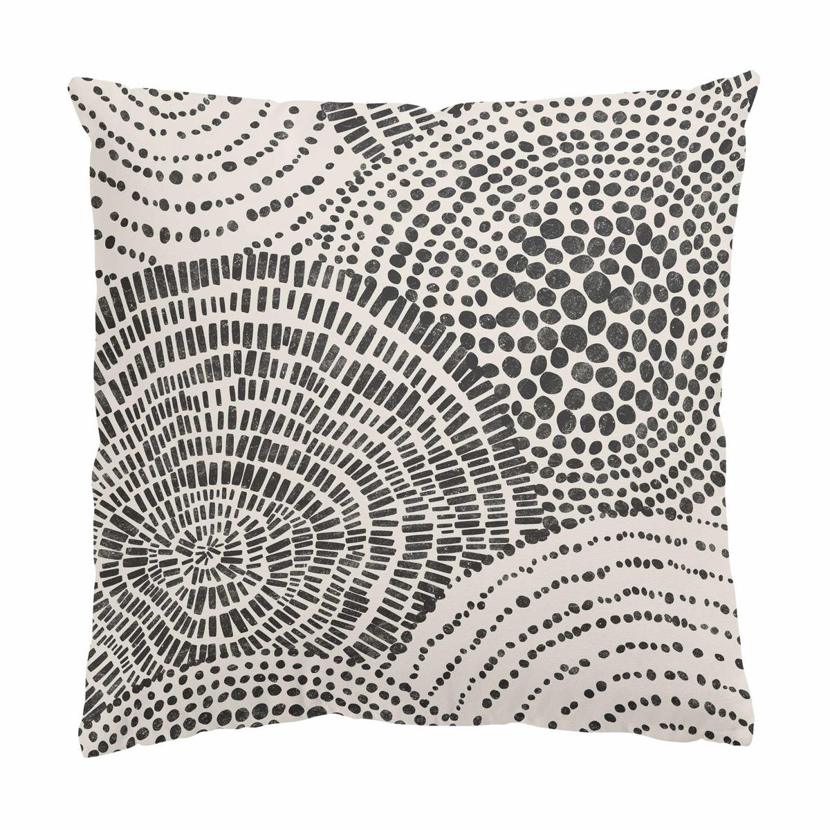 KISSENBEZUG Schwarze Kreise VI 40/40 cm - Eichefarben, Textil (40/40cm) - Bilderwelten