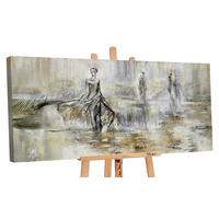 GEMÄLDE Modenschau auf Keilrahmen 120x60 cm - Ecru, Holz (120/60cm) - YS-art gallery