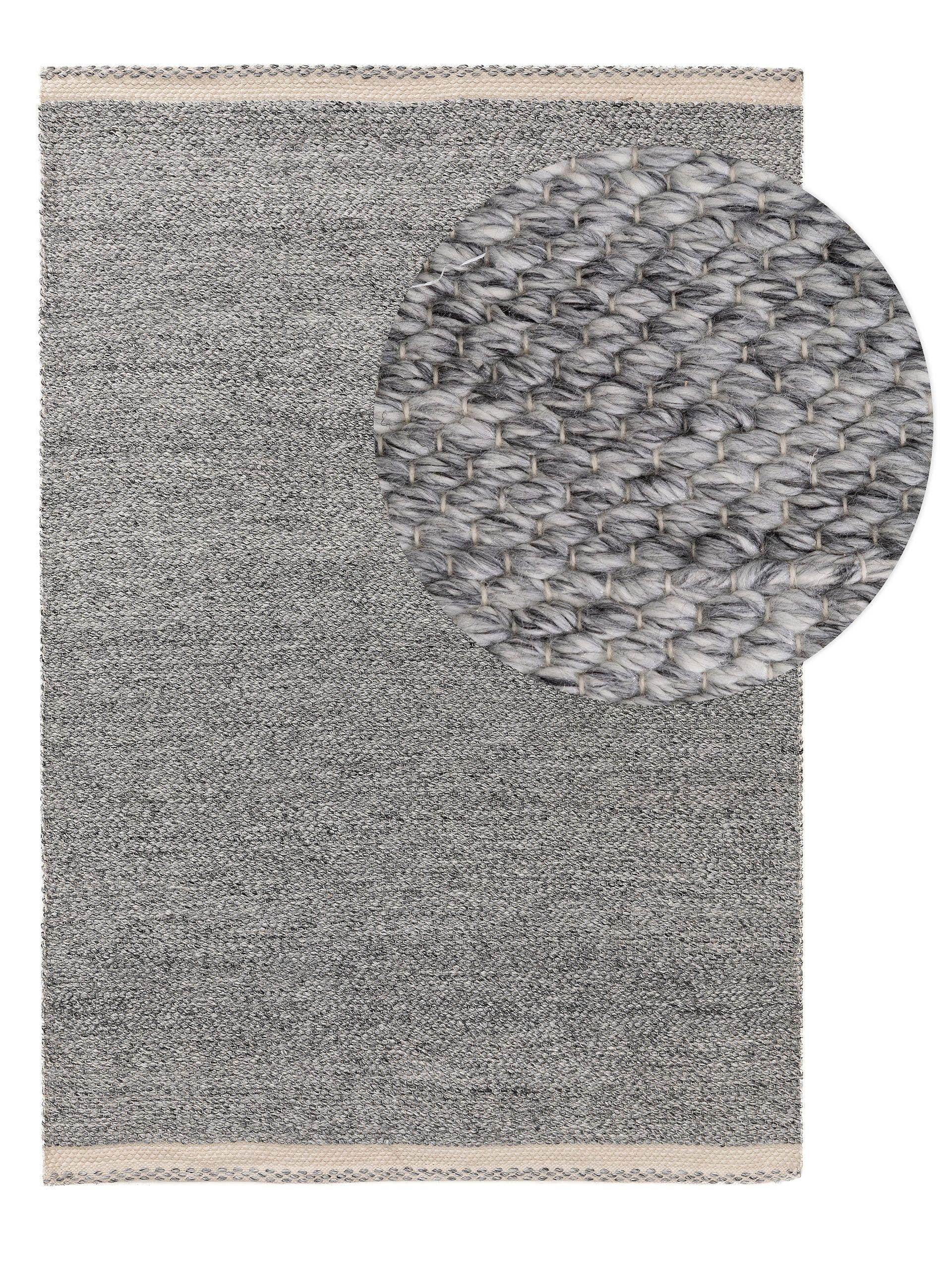 TEPPICH aus recyceltem Material Kiah Grau 160x230 cm - Grau, Textil (160/230cm) - benuta Pure