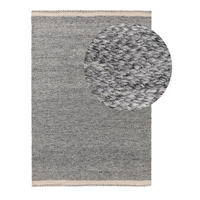 TEPPICH aus recyceltem Material Kiah Grau 160x230 cm - Grau, Textil (160/230cm) - benuta Pure
