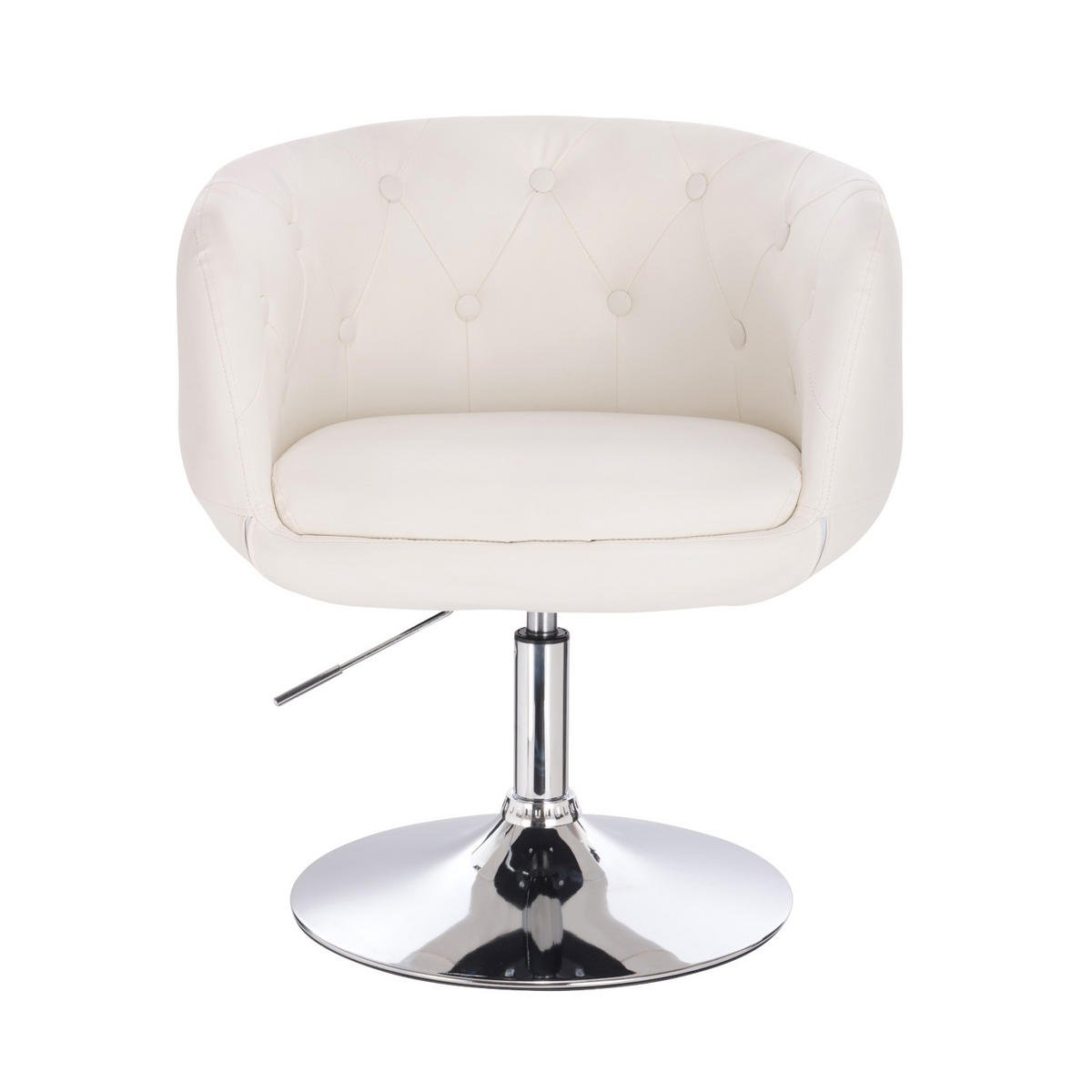 COCKTAILSESSEL PANAMA Kunstleder Weiß - Silberfarben/Weiß, Textil (55/78/61cm) - SVITA