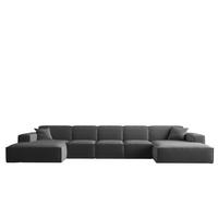 WOHNLANDSCHAFT Celes Premium Xl Opera - Dunkelgrau, Holzwerkstoff/Textil (462/73/165cm) - Fun Möbel