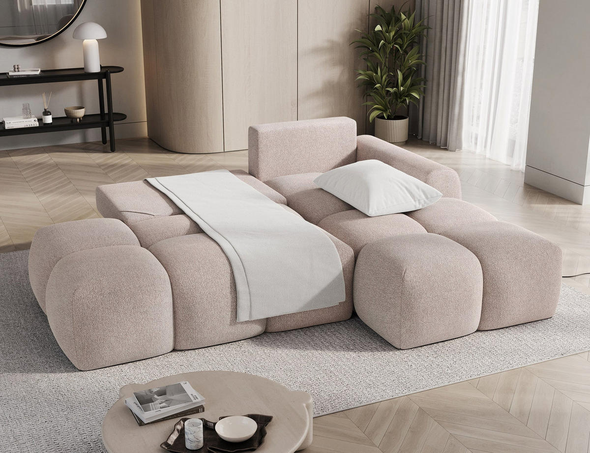 ECKSOFA VITTARIO mit Schlaffunktion & Bettkasten – Modernes L-Sofa 227 cm, inklusive Kissen - Braun, Kunststoff (227/95cm) - Wohnideebilder