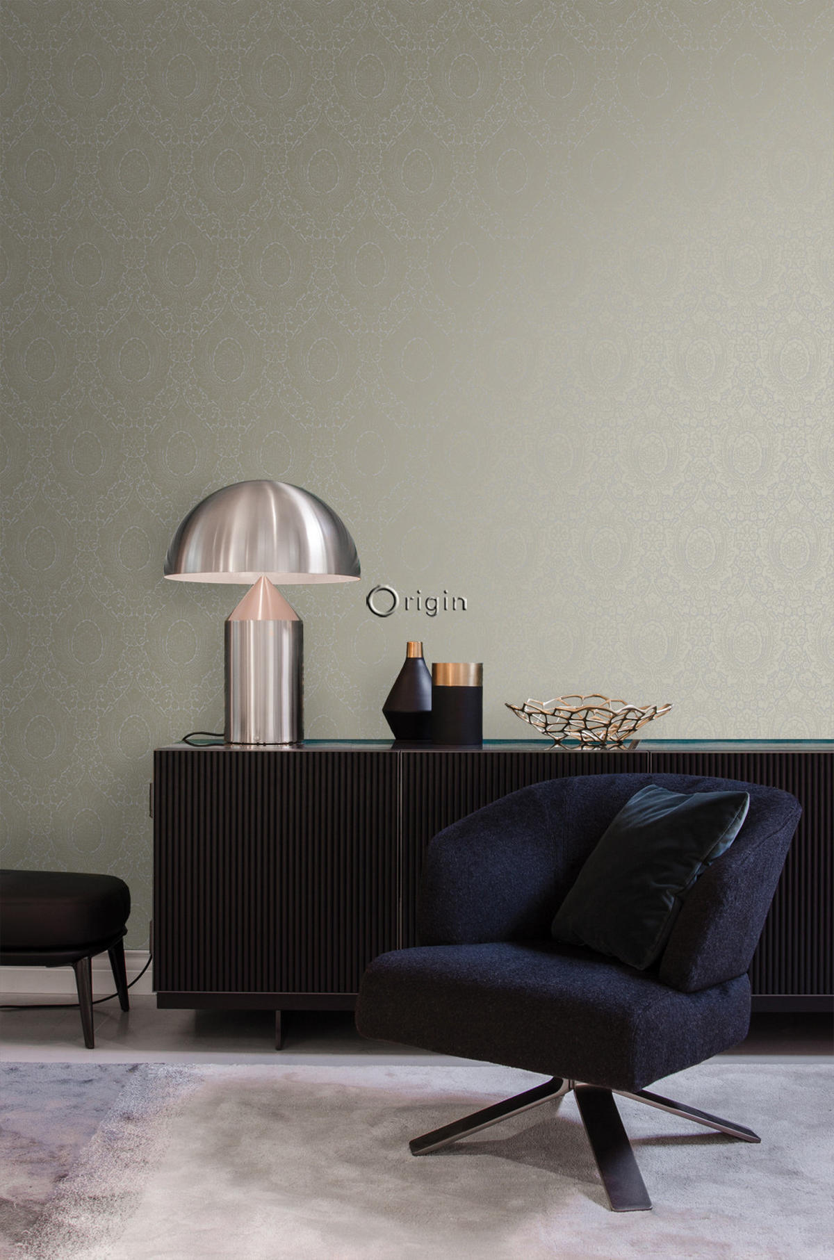 TAPETE Ornamente 53 cm x 10.05 m - Gelb, Papier (53/1000cm) - Origin Wallcoverings