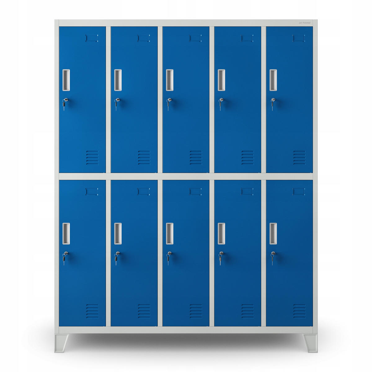 SCHLIESSFACHSCHRANK Bartek - Blau/Grau, Metall (136/172/45cm) - Jan Nowak
