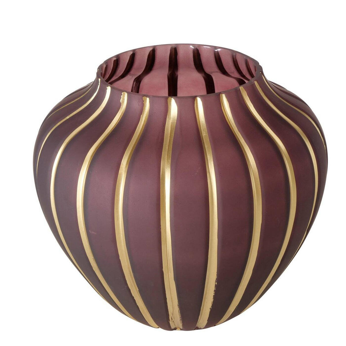 GLASVASE Keana - Weinrot, Glas (25/23cm) - Boltze Home