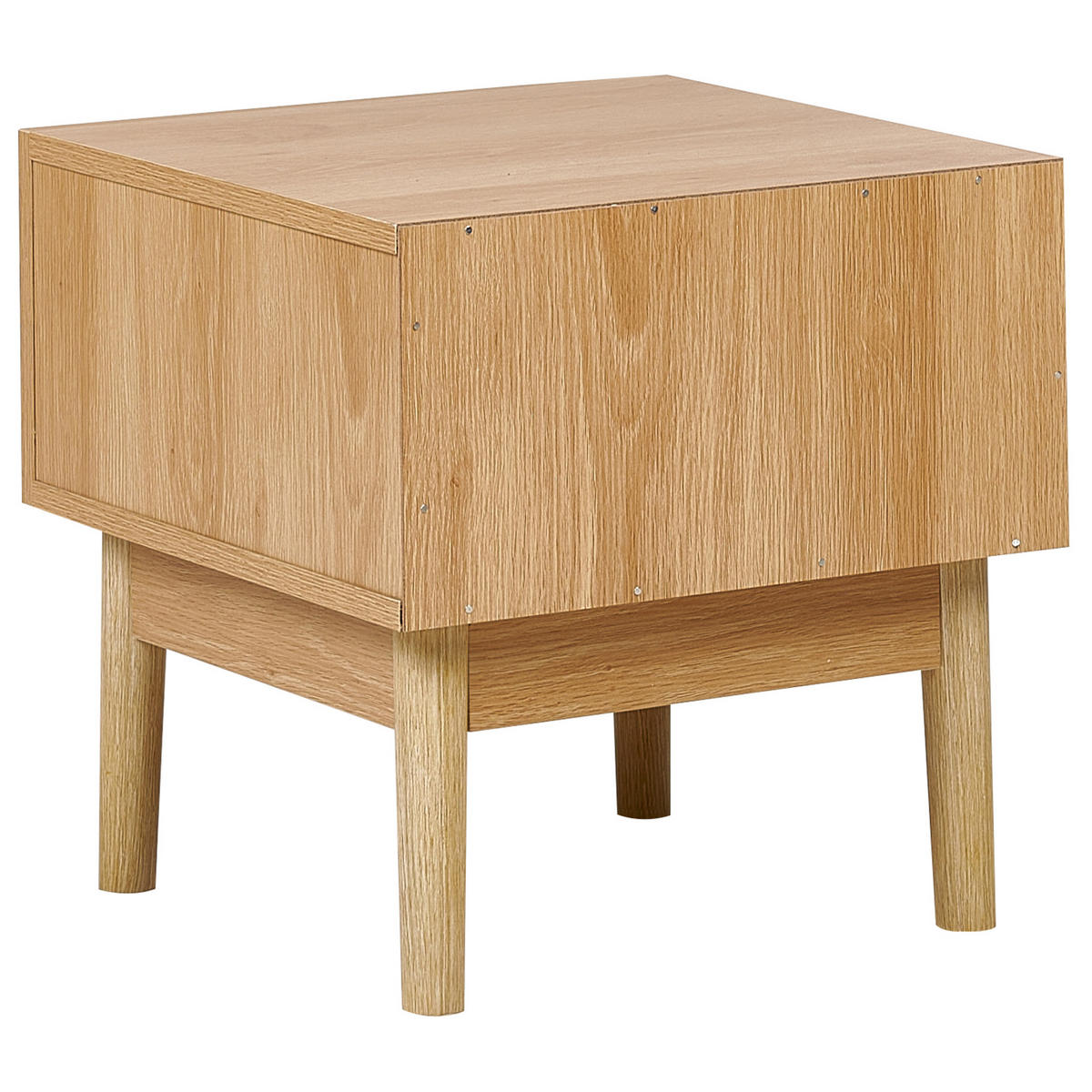 NACHTTISCH mit 1 Schublade Hellbraun Nivo - Braun, Holzwerkstoff (42/40/40cm) - Beliani