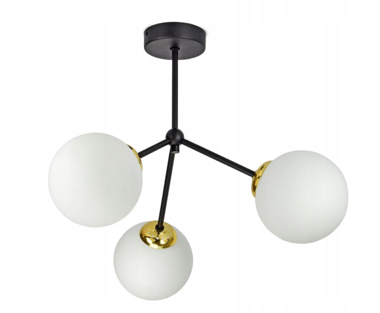 kiki design Pendelleuchte Schwarz, Weiß, Gold 45x40x45 cm