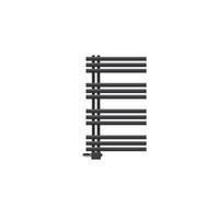 KOUPELNOVÝ radiátor Iron EM 600 x 1000 mm antracitový s univerzálním ventilem - antracitová, kov (60/100/3cm) - LuxeBath
