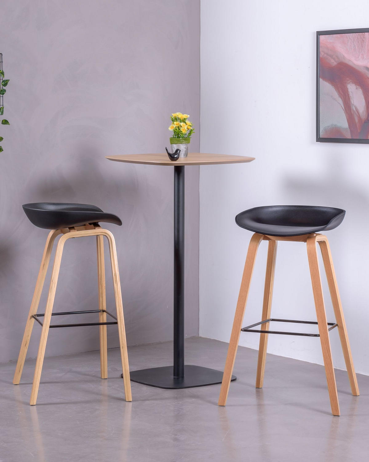 HOCKER Kunststoff Schwarz - Schwarz, Kunststoff (54/83/45cm) - Nest Dream