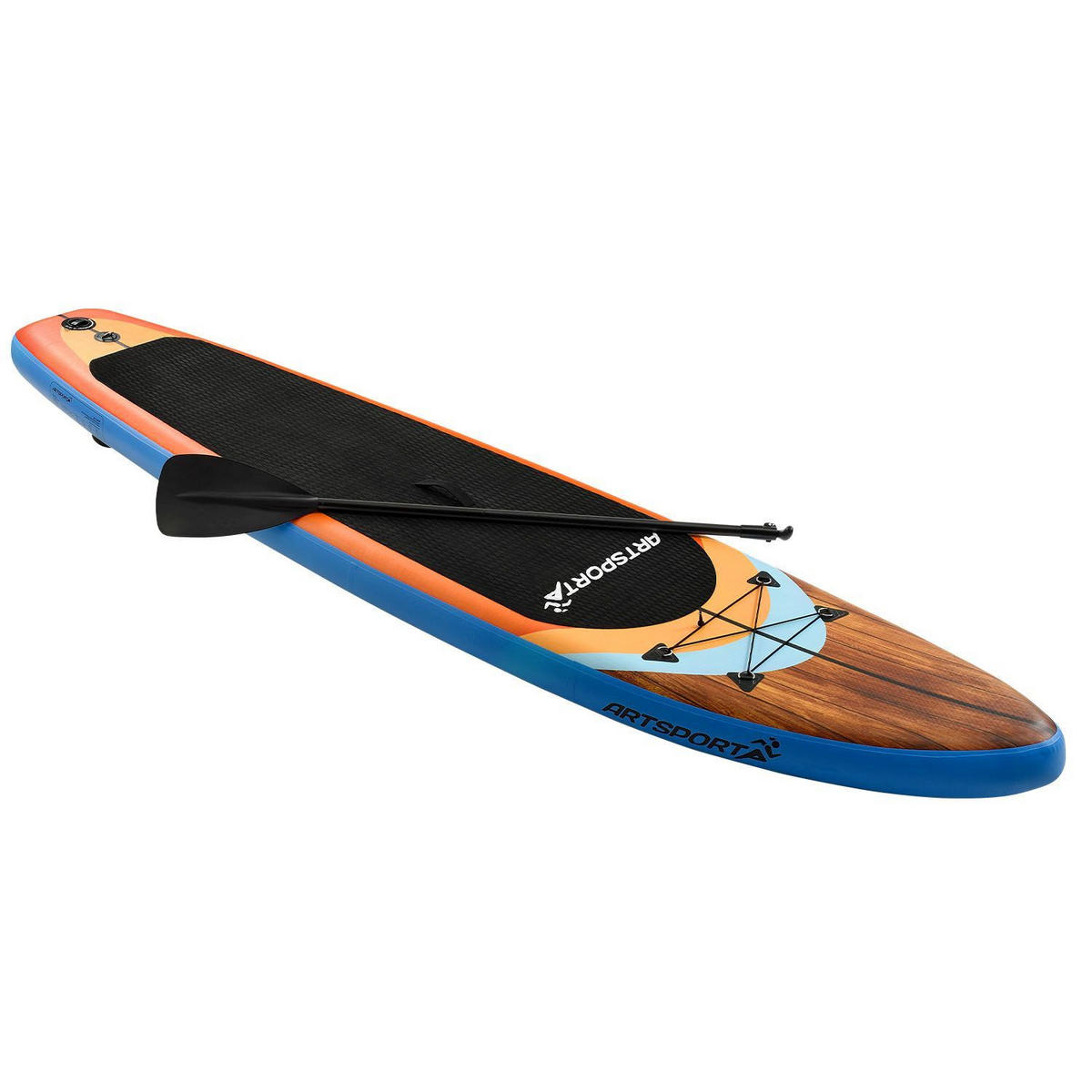 STAND UP Paddle Board Beach Rocker aufblasbar mit Tasche & Zubehör - Orange, Kunststoff (320/76.5/15cm) - Artsport