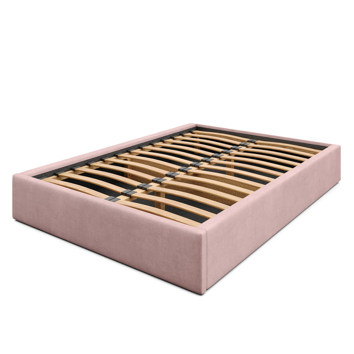POLSTERBETT 140x200cm Bett mit Stauraum Lattenrost Rosa - Rosa, Holz/Holzwerkstoff (140/200cm) - Muralo