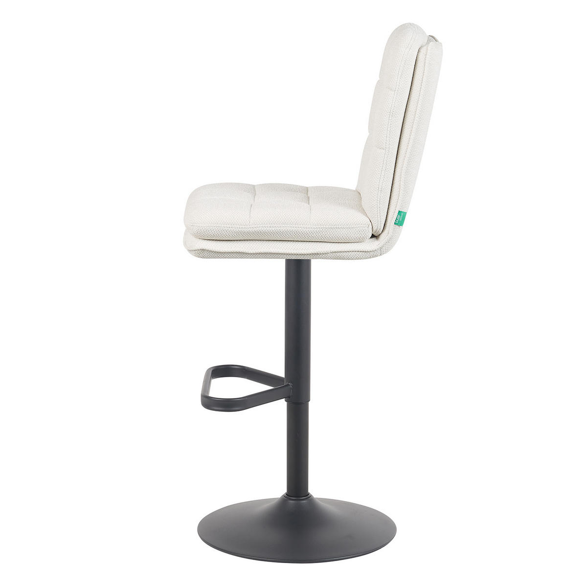 BARHOCKER Enno 2er-Set - Creme/Schwarz, Textil/Metall (45/103/57cm) - DUBI Möbel