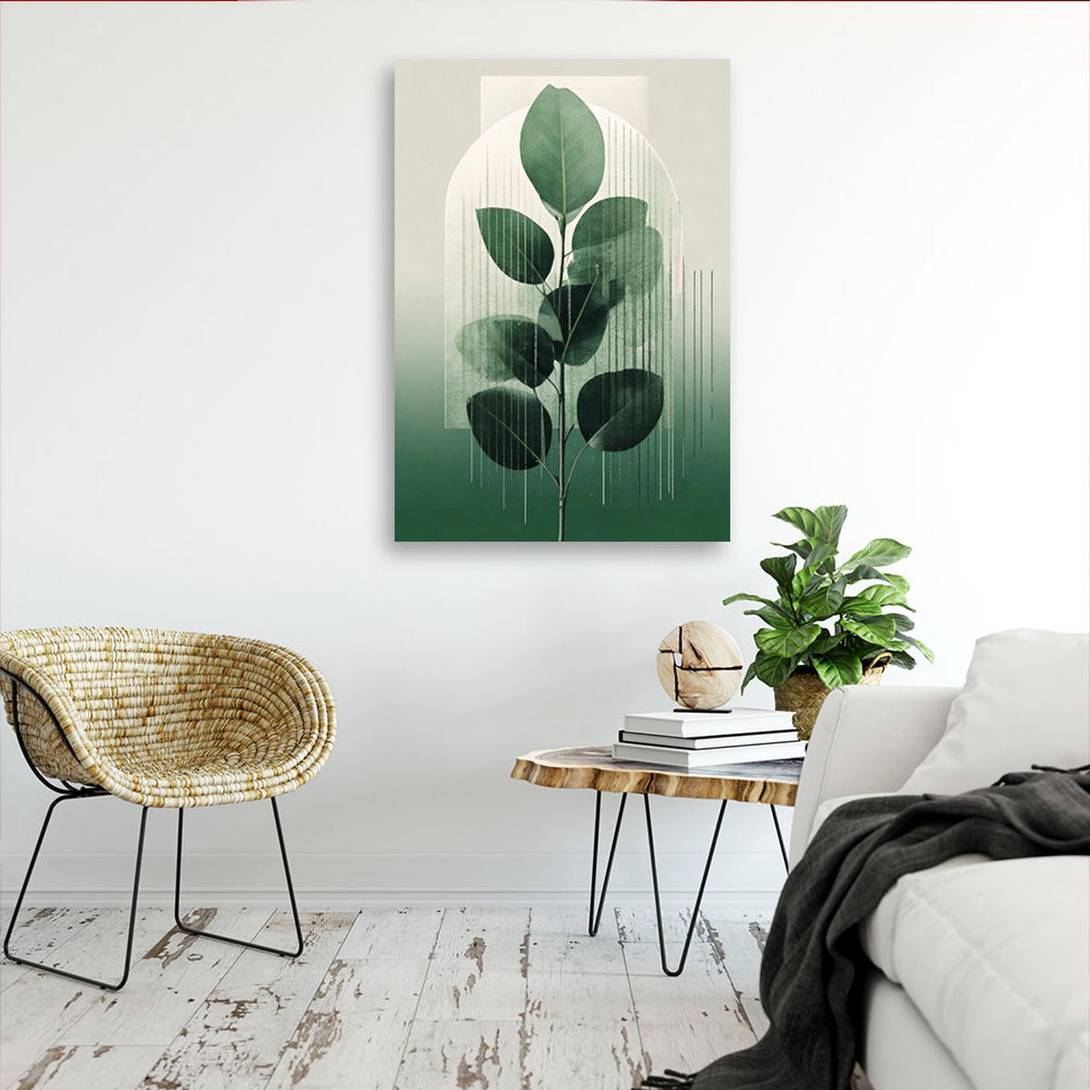 LEINWANDBILD Natur und Botanik 30x45cm - Grün, Textil (30/45cm) - Feeby