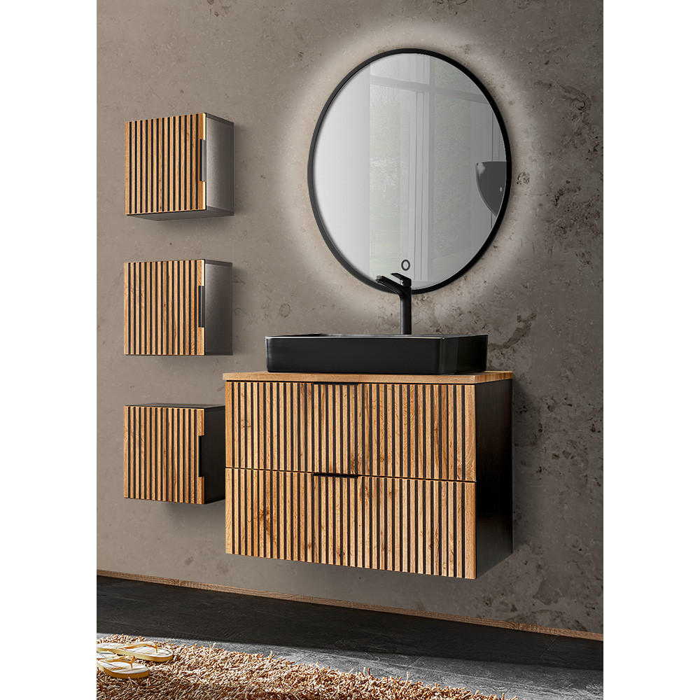 Lomado Badmöbel-Set Braun 130x200x47 cm