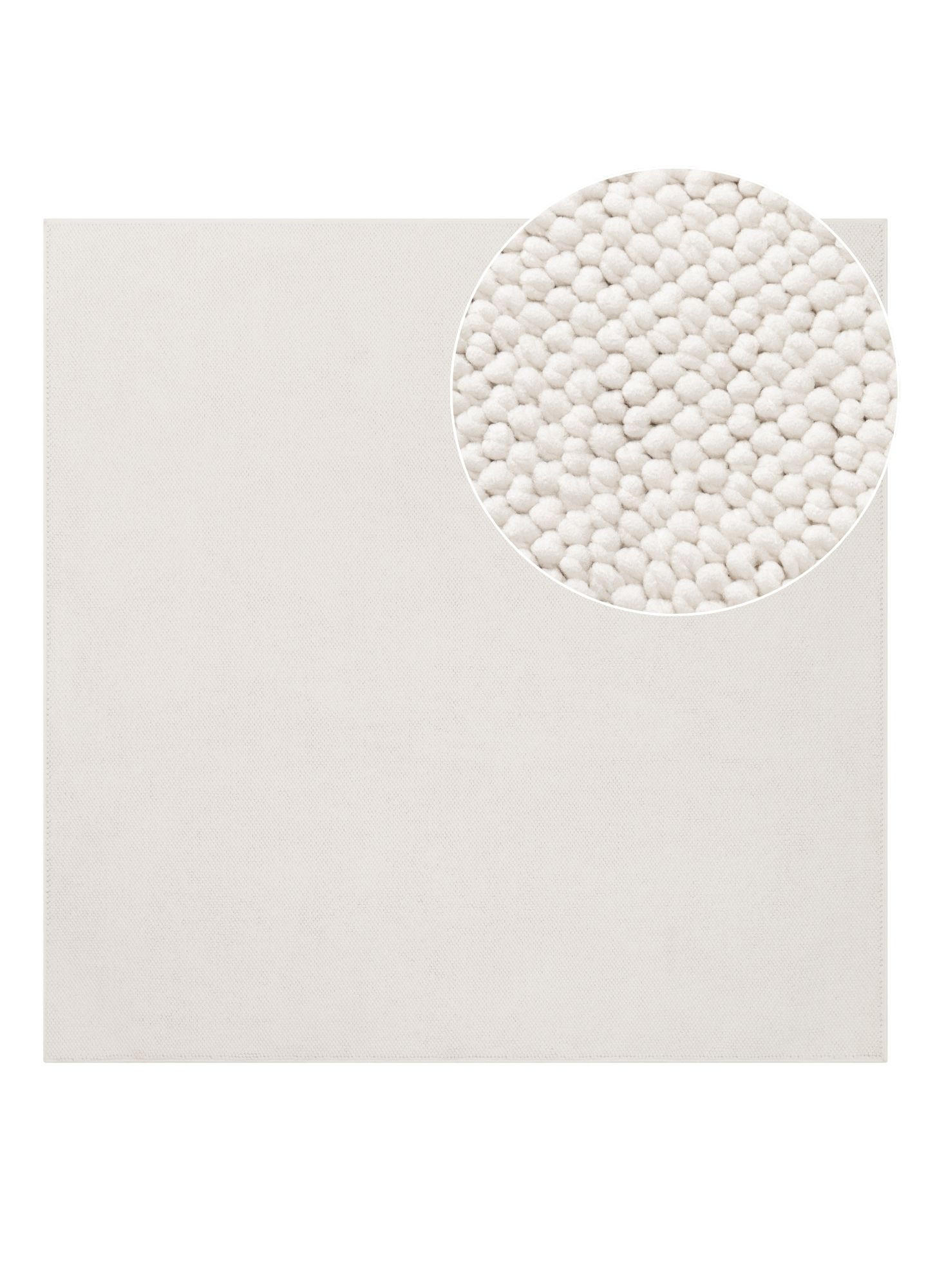 TEPPICH AGRA Weiß 250/250 cm - Weiß, Textil (250/250cm) - Tapiso