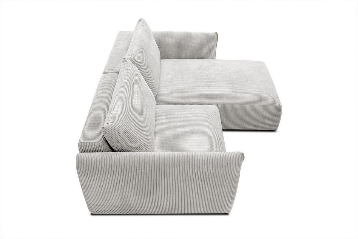 ECKSOFA TAUER 3-Sitzer, weiß - Schwarz/Weiß, Holzwerkstoff/Kunststoff (206/173cm) - Courtois Laville