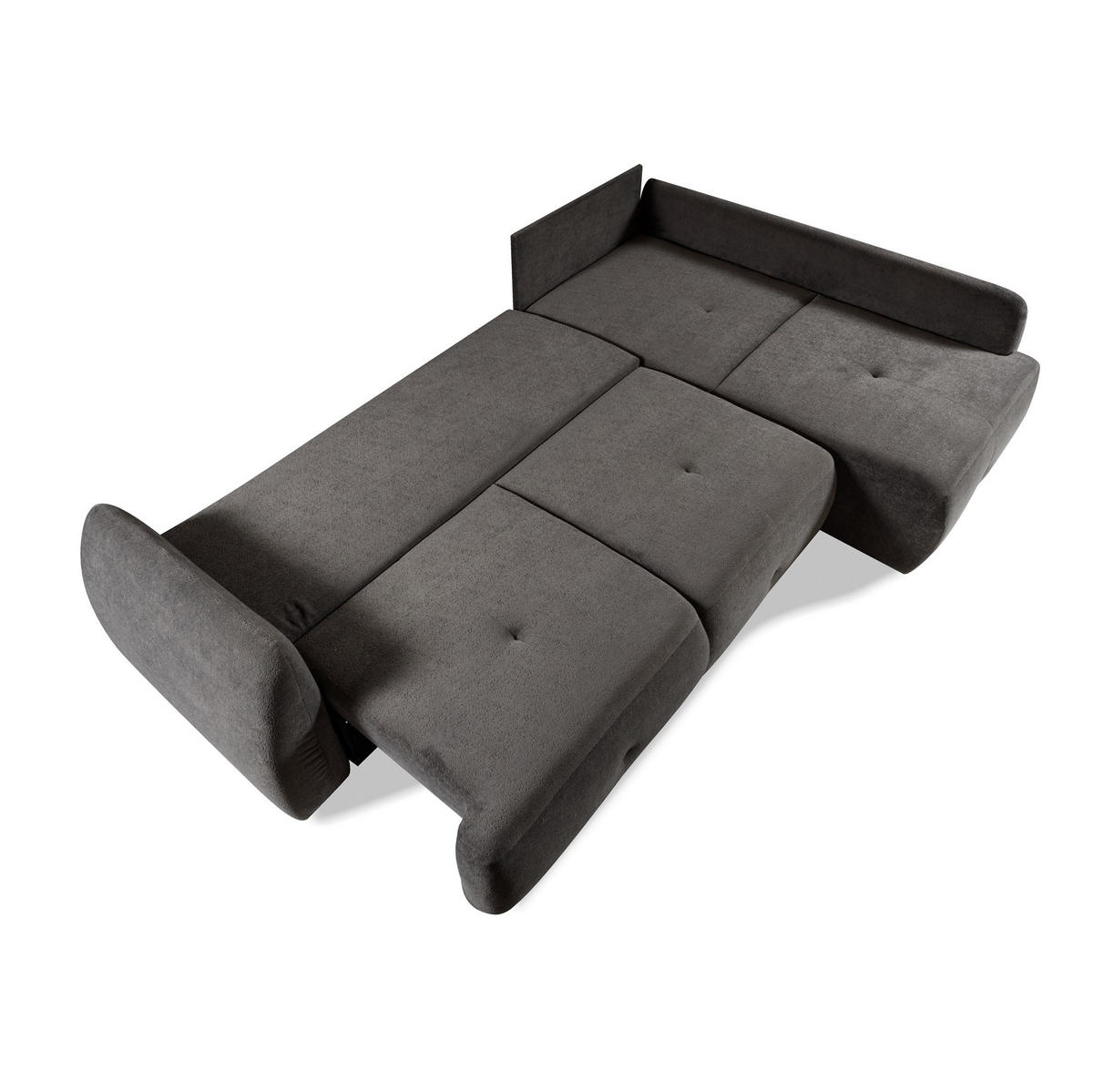 ECKSOFA Pataya Weiß, mit Schlaffunktion - Weiß, Textil (291/172cm) - Bettso