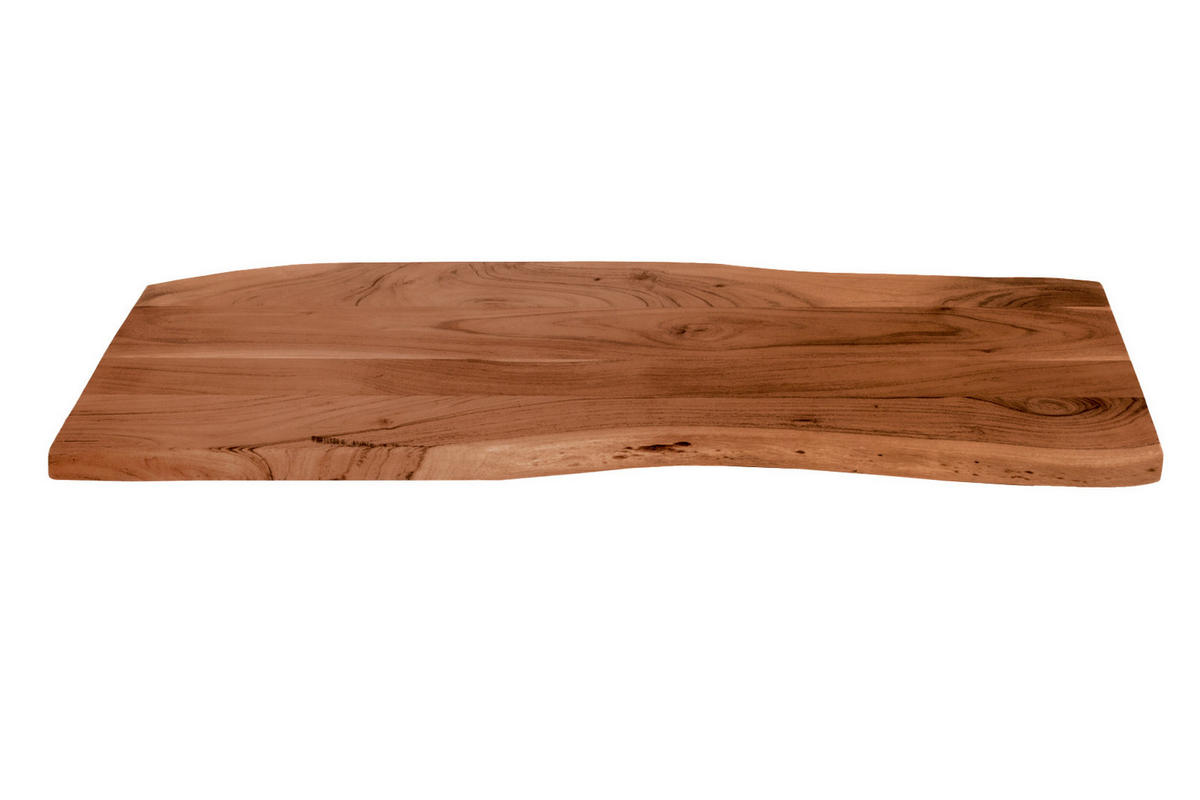 TISCHLATTEN MIT BAUMKANTE FÜR HEIMWERKER, AKAZIENHOLZ CURTIS - Braun/Naturfarben, Akazienholz/Holz (40/100/3cm) - SAM