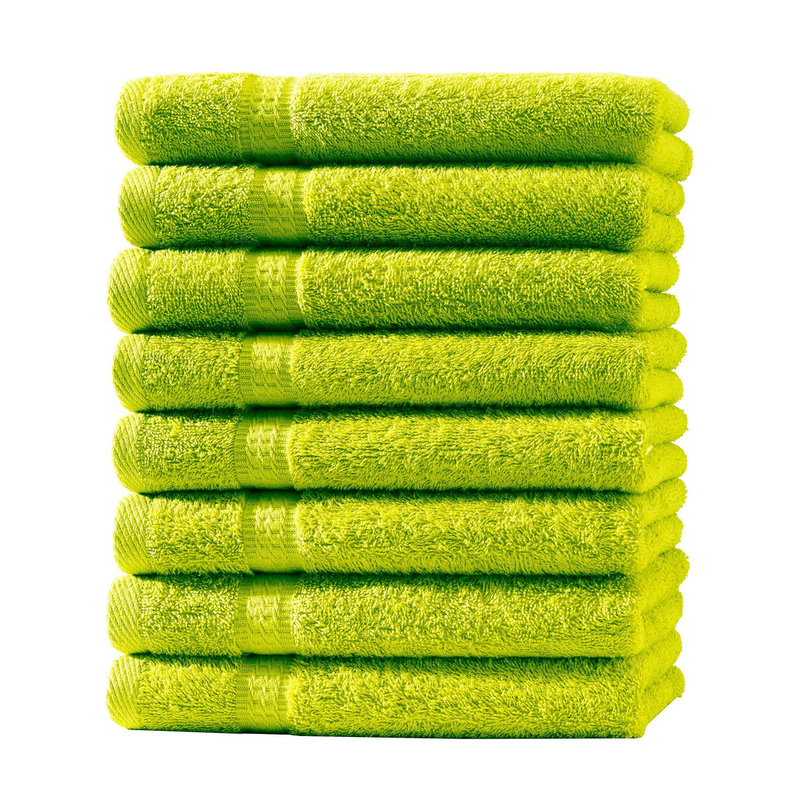 GÄSTEHANDTUCH 30x50 cm Frottier Gästetuch im 8er Set aus 100% Baumwolle, Grün 500g/m2 - Grün, Textil (35/50cm) - Carpe Sonno