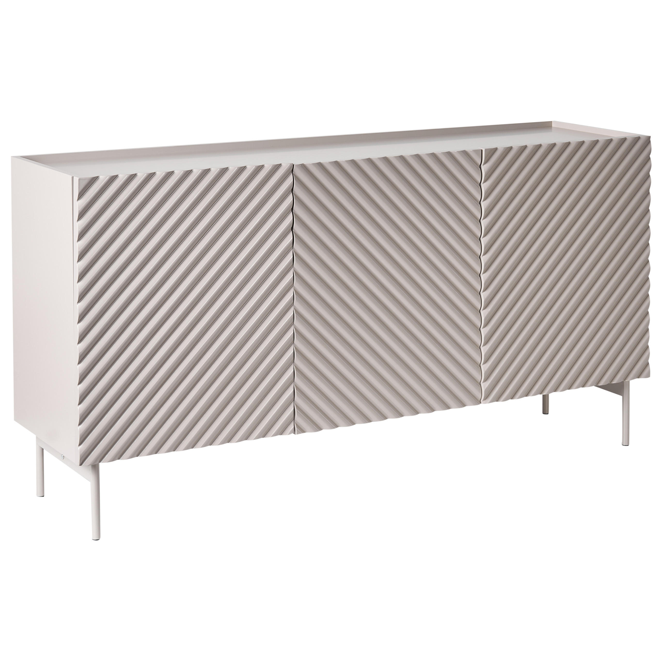 SIDEBOARD se 3 dveřmi Světle béžový Yaraka - béžová, kompozitní dřevo (150/77/40cm) - Beliani