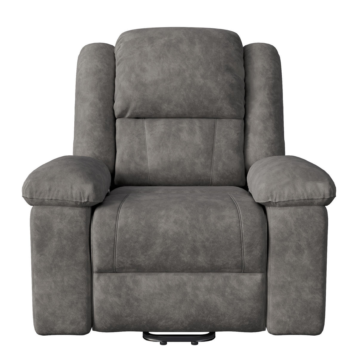 FERNSEHSESSEL Massagesessel Elektrisch mit Liege- & Wärmefunktion, Grau - Grau, Metall (102/106/93cm)