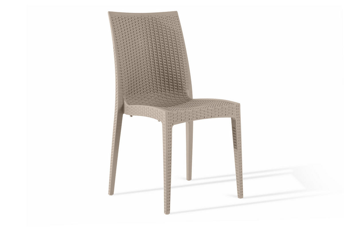 GARTENSTUHL ETULI 4-tlg, Beige - Beige, Kunststoff (48/88/50cm) - KONSIMO®