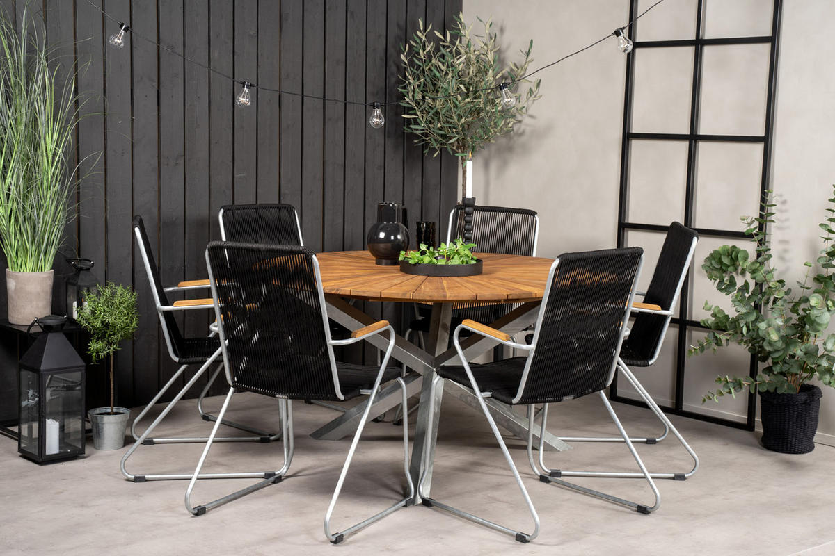 GARTENSTUHL 2er Set Akazie Dekor - Akaziefarben, Holzwerkstoff (60/93/63cm) - ebuy24