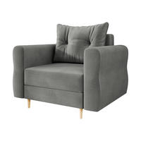 SESSEL Zako - Naturfarben/Grau, Holz/Textil (106/85/77cm) - MIRJAN24
