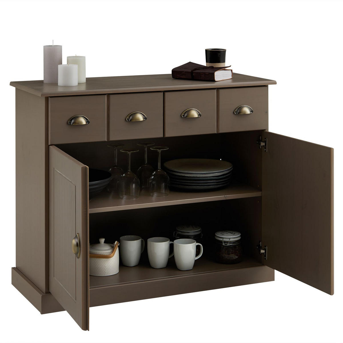 KOMMODE PARIS - Taupe, Holz (91/78/39cm) - IDIMEX