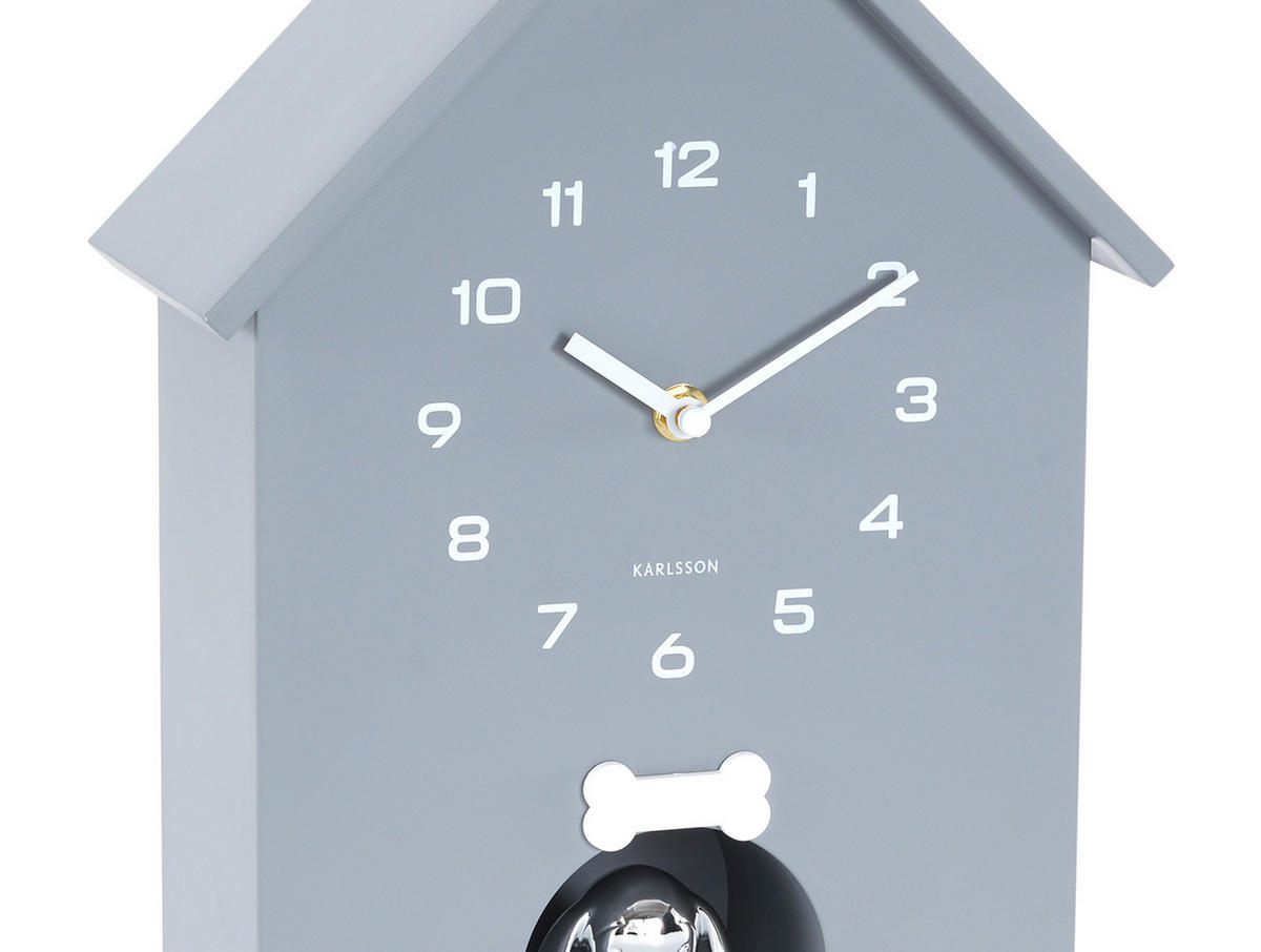 WANDUHR Dog House Grau 9/24.9/27 cm - Grau, Kunststoff (24.9/27/9cm) - Karlsson