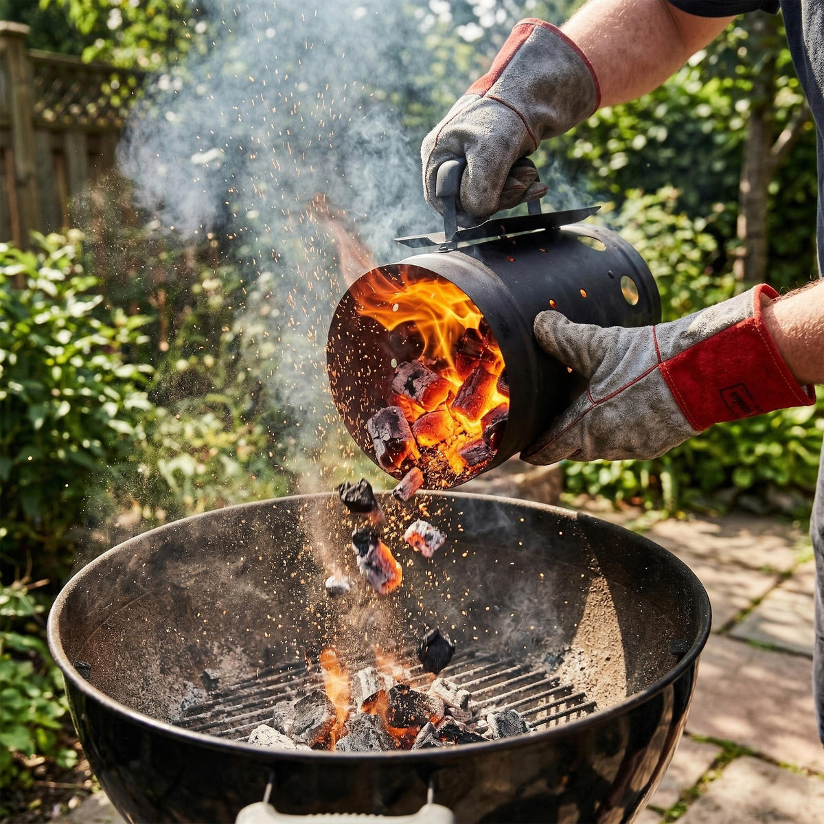 ANZÜNDKAMIN - Schwarz, Kunststoff/Metall (24/27/16cm) - Relaxdays