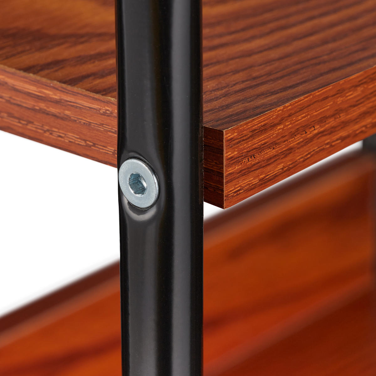 KÜCHENREGAL - Schwarz, Holzwerkstoff/Metall (40/121.5/30cm) - Relaxdays