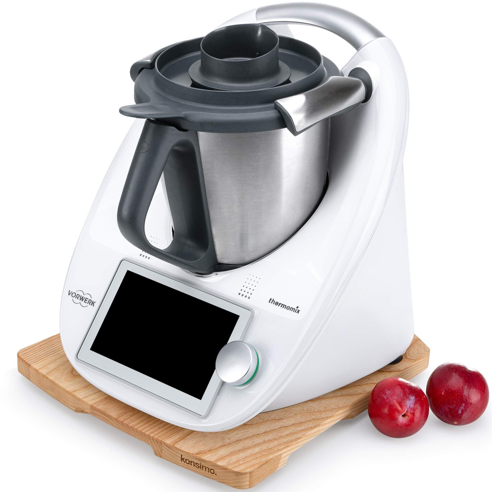 TOPFUNTERSETZER Gleitbrett COQUERE für Thermomix TM5 und TM10 - Eichefarben, Holz (32/35cm) - KONSIMO®
