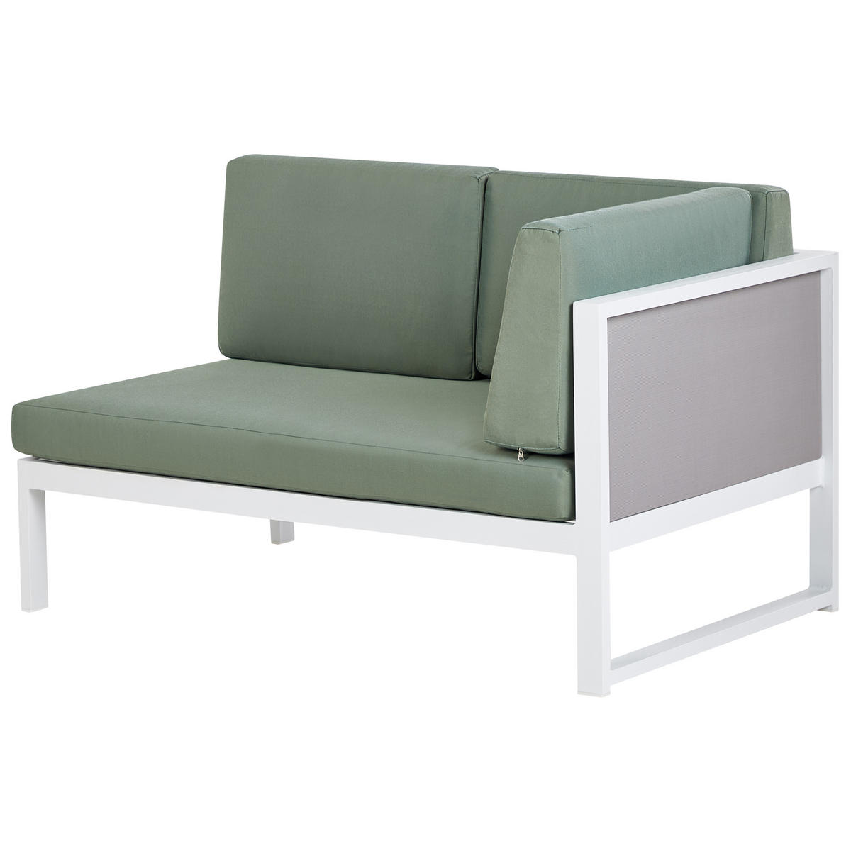 LOUNGE-SET Aluminium Grün Castella - Weiß/Grau, Metall - Beliani