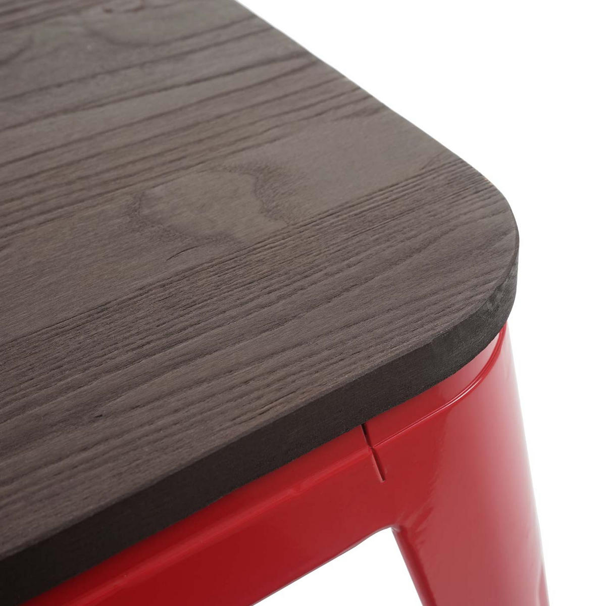 HOCKER HOLZ-SITZFLÄCHE Rot - Rot, Holz (39/45/39cm) - MCW